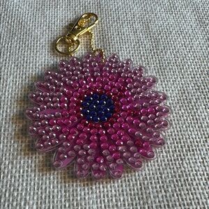 Double-sided Floral Crystal Key Holder/ Ornament/ Purse Bling